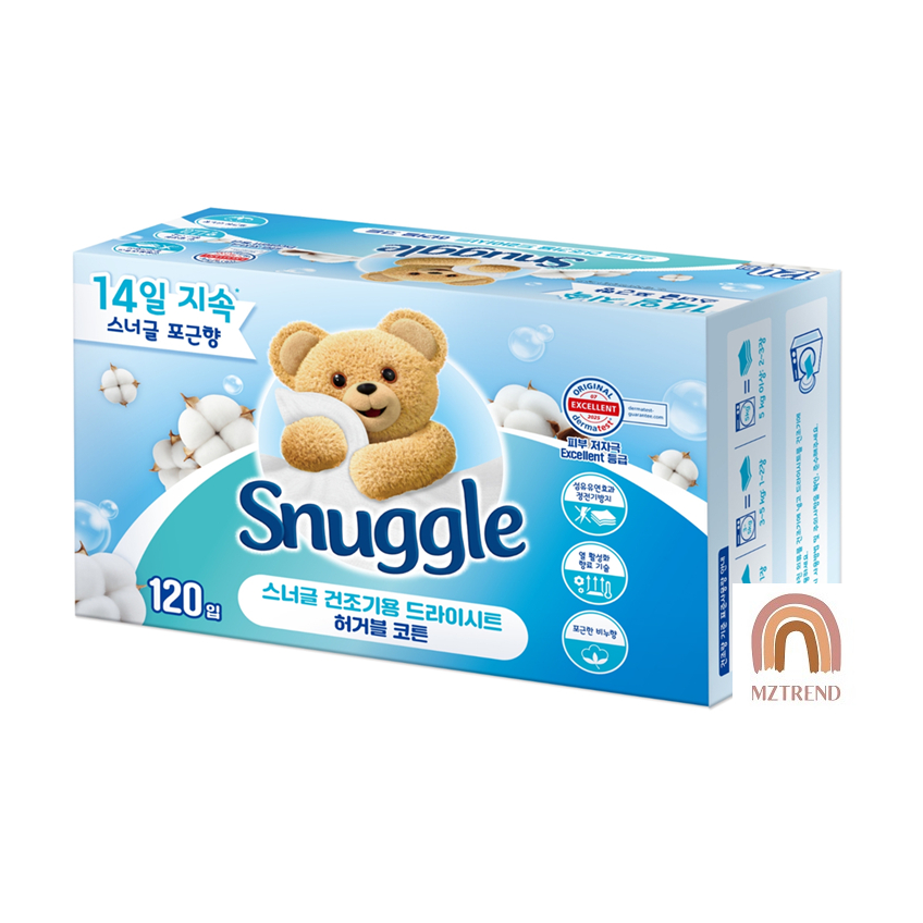 [MZTREND] Snuggle แผ่นแห้งใหม่สําหรับเครื่องเป่า 120 แผ่น / แผ่นอบแห้ง