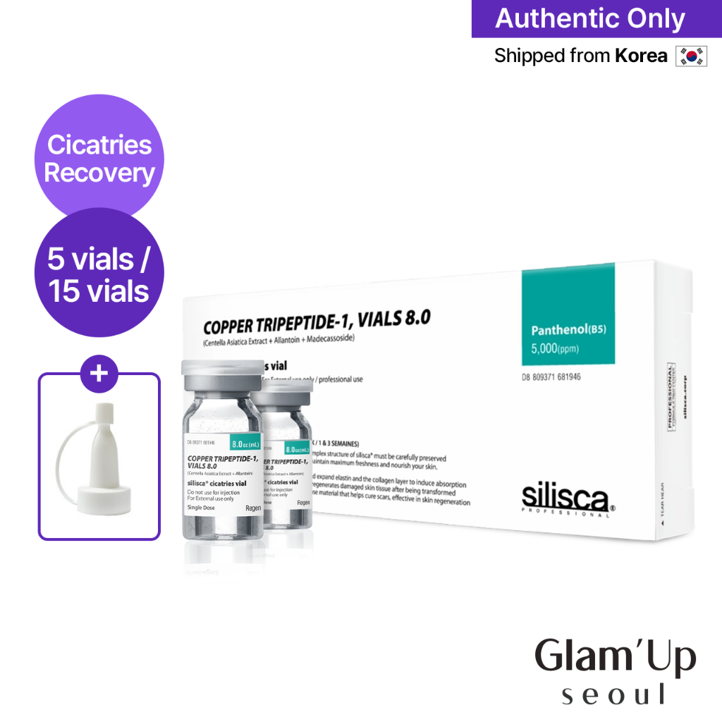 [Silisca] Professional Cicatries 8.0 Vial (5 ช่อง / 15 ช่อง) Skin Recovery Boost Ampoule สําหรับการดูแลระดับมืออาชีพ