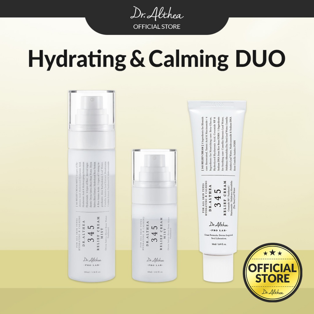 [Holiday Gift] Dr.Althea Hydrating&Calming DUO | 345 รีลีฟ ครีม 50มล. + 345 รีลีฟ ครีม มิสท์ 60มล | 