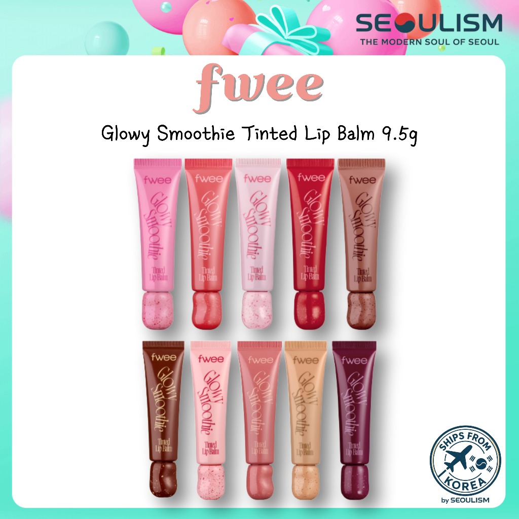 🇰🇷[fwee] Glowy Smoothie Tinted Lip Balm 9.5g | Glossy Tinted Lip Balm | ลิปเมคอัพเกาหลี