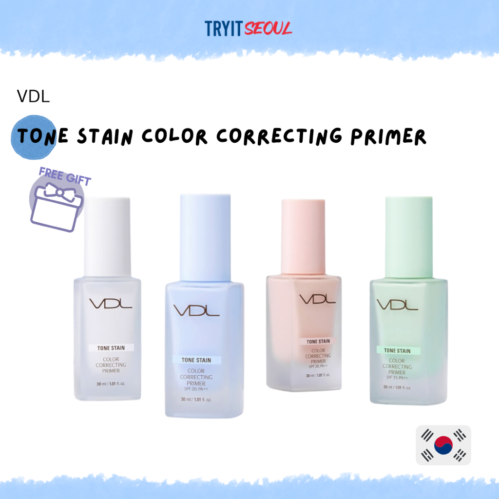 [VDL] Tone Stain Color Correcting Primer 30ml 4 สี / ไพรเมอร์ ปรับสีผิว ส่งตรงจากเกาหลี