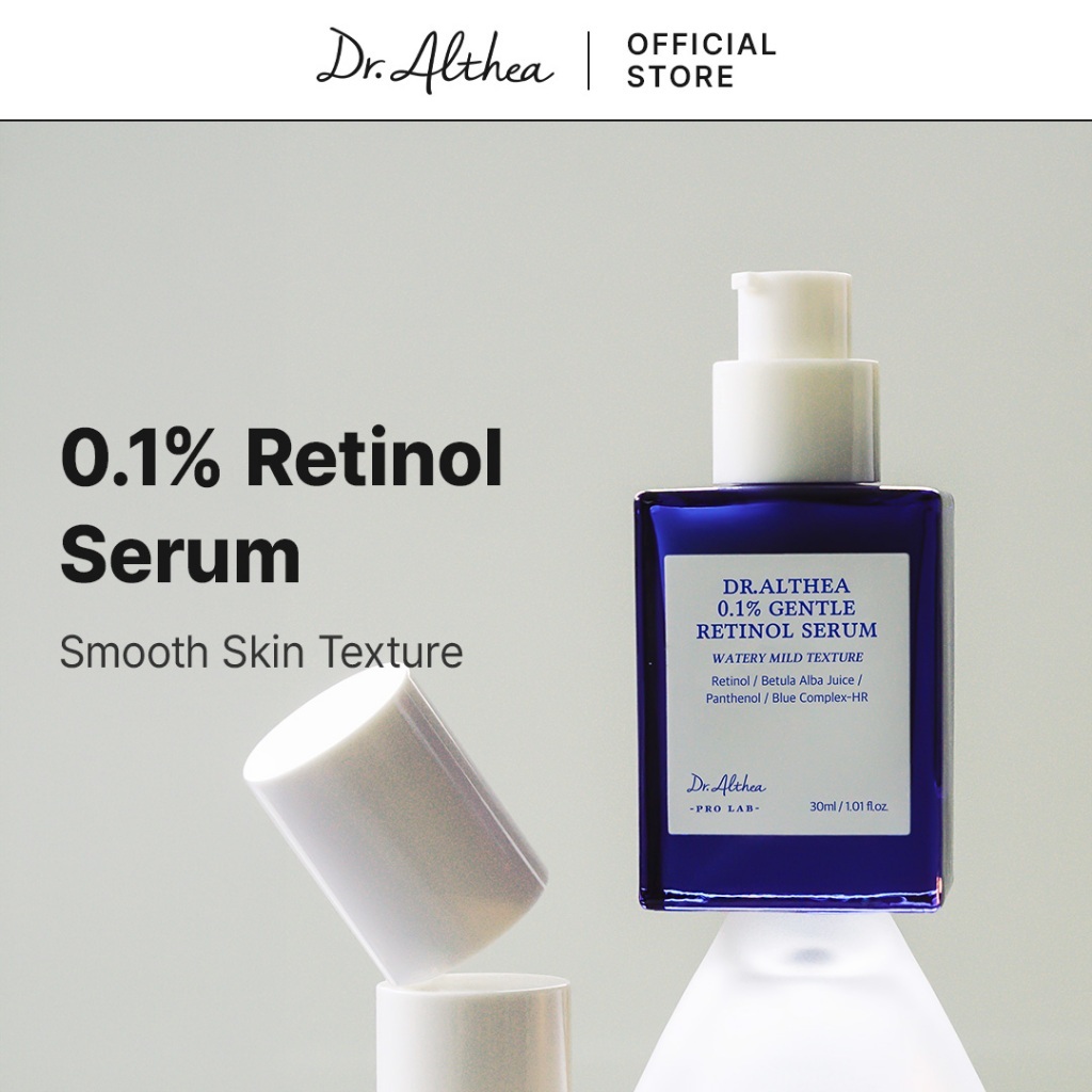 Dr.Althea 0.1 Gentle Retinol Serum 30ml | ทรงเตี้ย | เฟิร์มมิ่ง แอนด์ ไฮเดรติ้ง | ผิวแพ้ง่าย ปลอดภัย