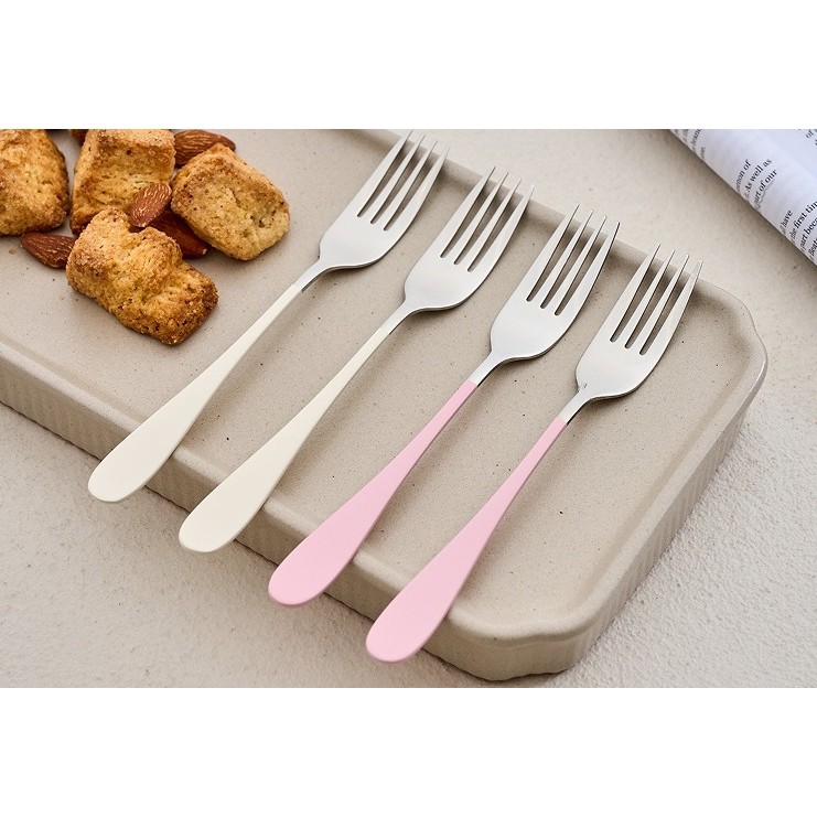 [Modern House] Cream Soda Tea Fork 4P Set ครีมชมพู