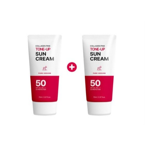[K-BEAUTY] PUREGROUND Collagen Tone Up Sun Cream SPF50+ PA+++ 70ml x 2 แพ็ค