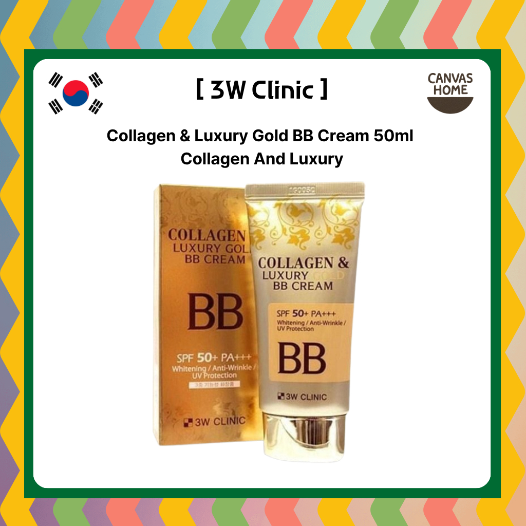[3W Clinic] Collagen & Luxury Gold BB Cream 50ml / Collagen And Luxury