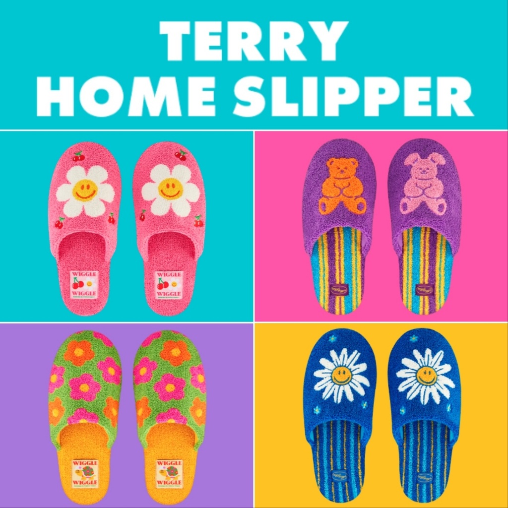 Wiggle Wiggle Terry Home Slipper Collection – 4 การออกแบบ