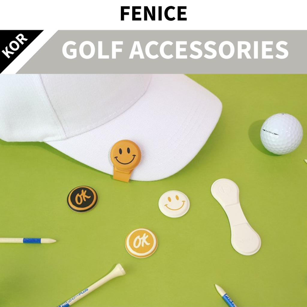 [Made in Korea] GOLF Ball Marker + ชุดคลิปแม่เหล็ก หนังสไมล์ (8 สี)