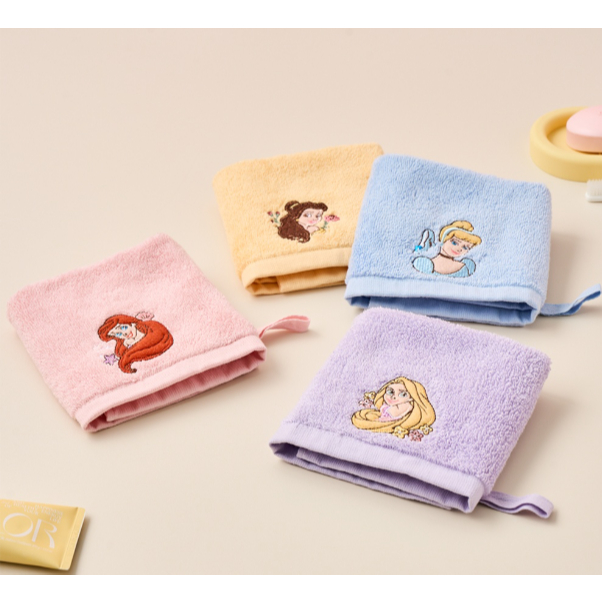 [MODERN HOUSE] Disney Princess Premium Cotton Hand Towel 4P Set