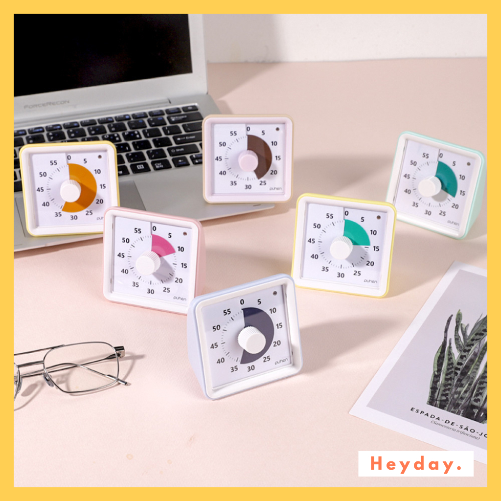 Puhen Pomodoro Silent Study Timer – Mango Yellow - Minimal Silent Pomodoro Timer For Study & Protivi