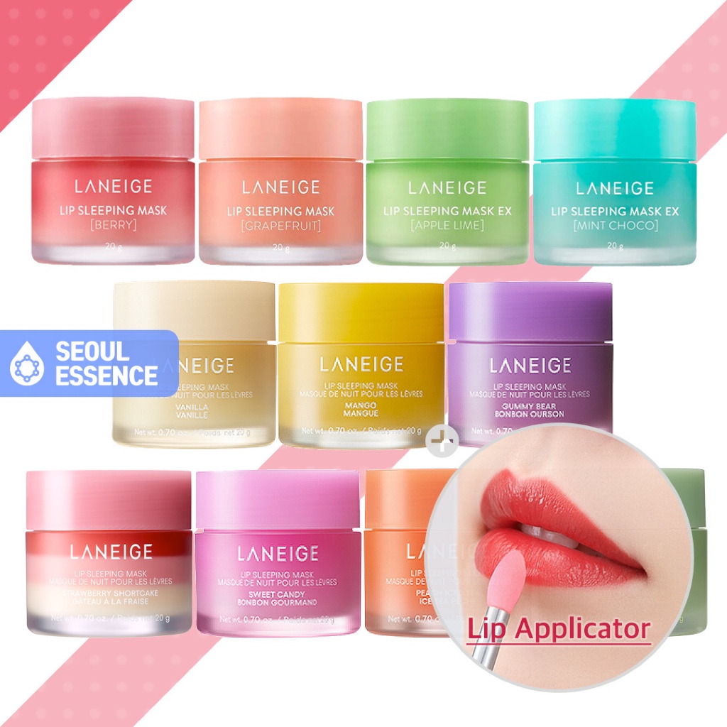 LANEIGE Lip Sleeping Mask EX 20g - Berry, Grapefruit, Apple Lime, Mint Choco, Vanila, Mango, Gummy B