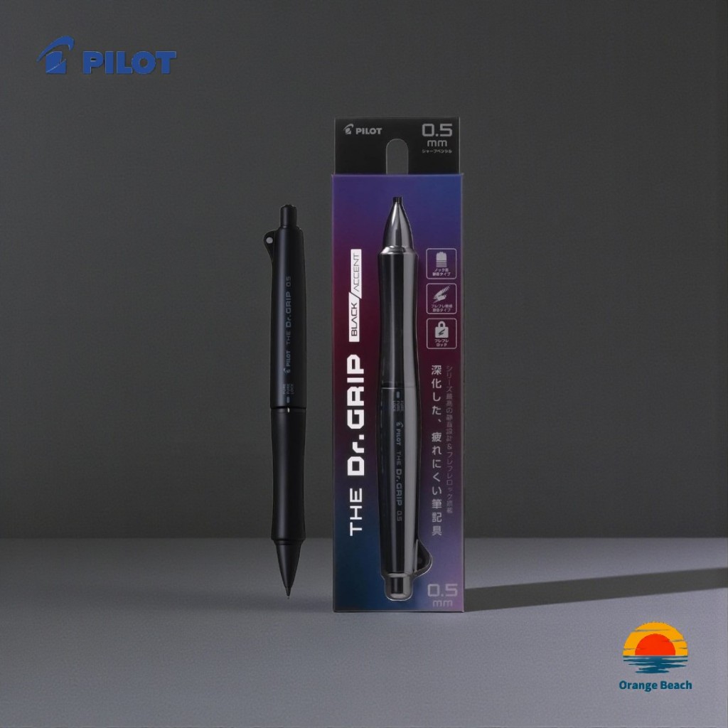 PILOT Dr.Grip Black Accent HTDGB/0.3 0.5mm/ระบบเงียบ Silent/Fure-Fure/กริปยาง/ญี่ปุ่น 2024