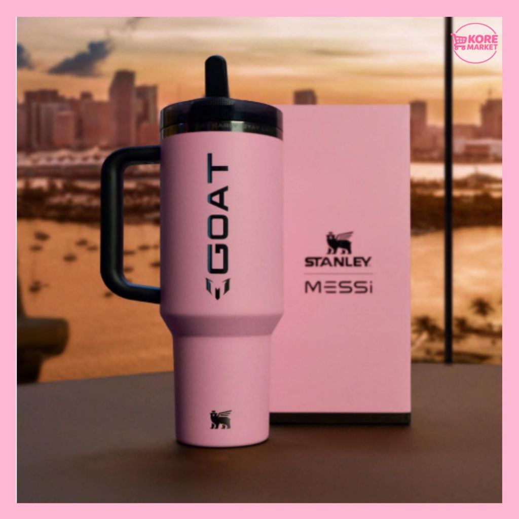 STANLEY X MESSI QUENCHER H2.0 PRO TOUR FLIP STRAW TUMBLER 1.18L – แพะสีชมพู
