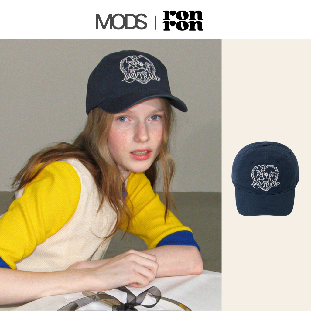 [RONRON X Disney] Lady And The Tramp Ball Cap / NAVY