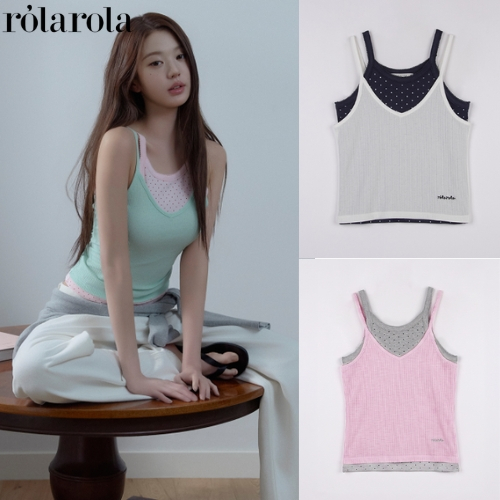 [ROLAROLA] LAYERED SLEEVELESS SET_3color / สินค้า KR แท้ 100% / 2026 S/S NEW เสื้อยืด