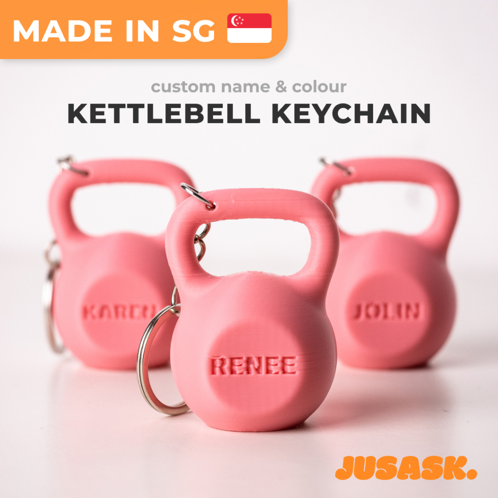 พวงกุญแจ Kettlebell แบบกําหนดเองพร้อมชื่อยิมฟิตเนส HYROX BFT ส่วนตัว