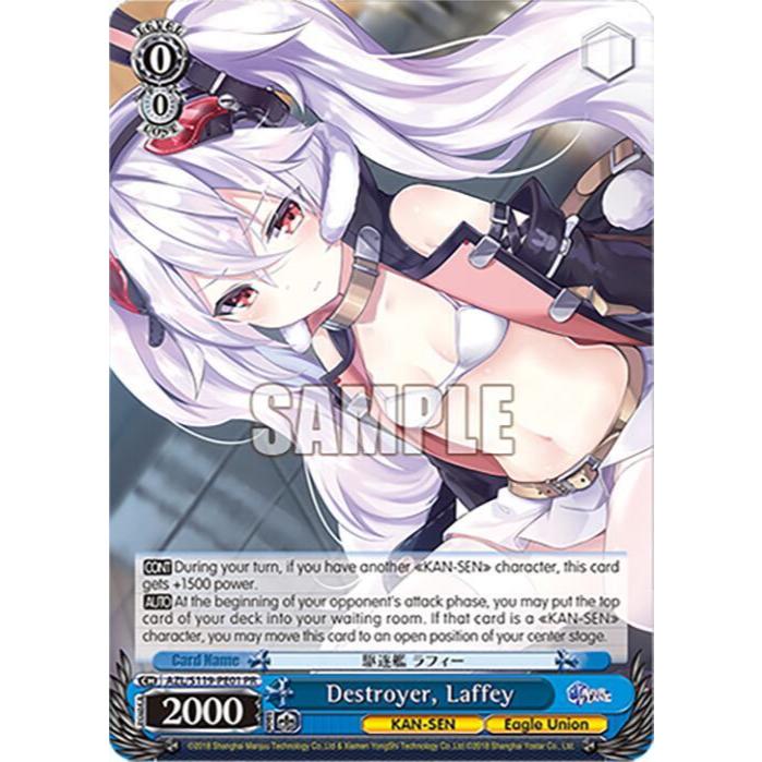 การ์ด Weiss Schwarz ภาษาอังกฤษ Destroyer, Lffey (PR) AZL/S119-PE01 PR - Azur Lane Vol. 2 (AZL/)