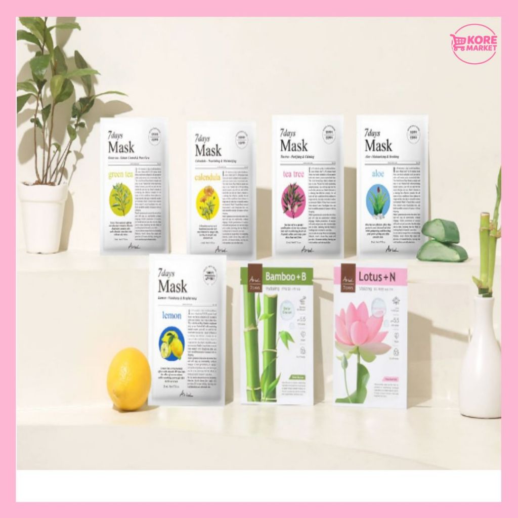 ARIUL 7DAYS SHEET MASK – VITAMIN C, EVEN-TONE CARE (10 แผ่น)