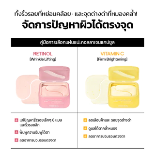 MEDIHEAL Collagen Capsule Eye Patch EX 60 แผ่น | 2 สูตร (Retinol / Vitamin C) – แผ่นแปะใต้ตา มาสก์เฉพาะจุด เติมวอลลุ่ม ดูแลรอยคล้ำใต้ตา กระชับผิว ผิวกระจ่างใสว