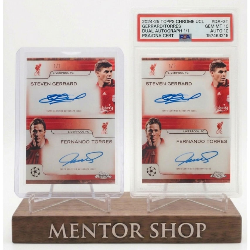 [ร้านเมนเตอร์] ✨ การ์ดแบบกําหนดเองอัตโนมัติคู่ Gerrard & Torres ⚽ การ์ดสะสมลายเซ็นคู่ ลิเวอร์พูล ตํานาน พรีเมี่ยม✨