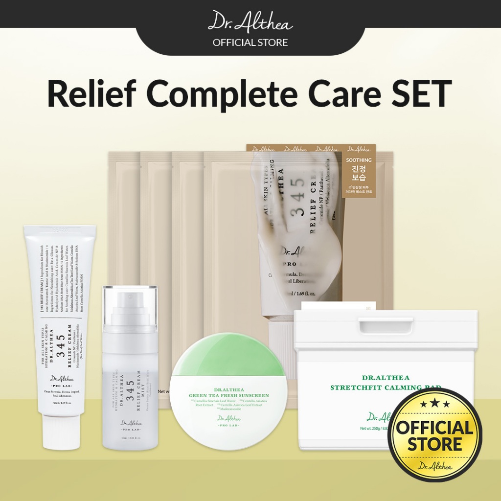 [Holiday Gift] Dr.Althea Relief Complete Care SET | Stretchfit Calming Pad + 345 Relief Cream + 345 
