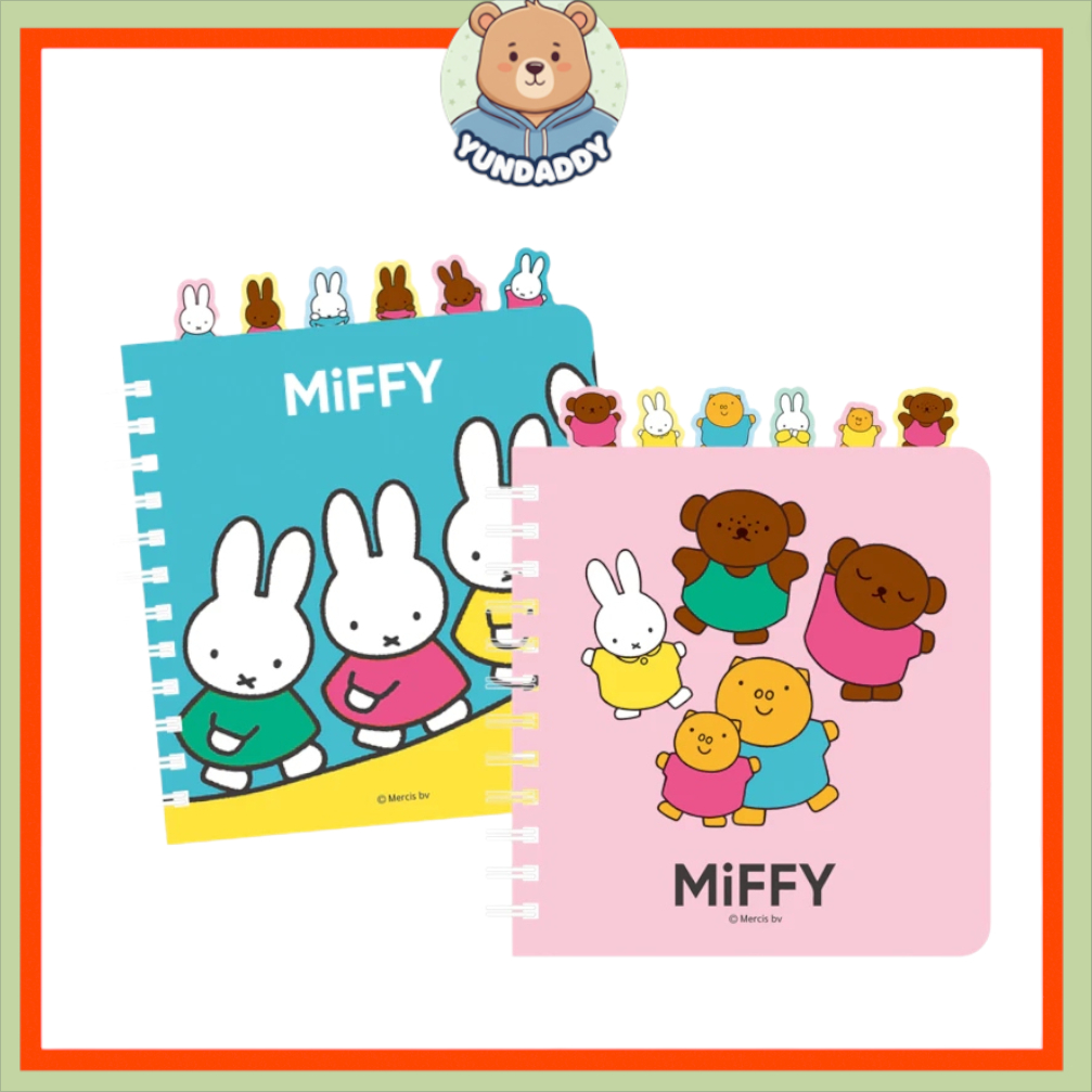 [MIFFY] สมุดโน๊ต Indexed Spiral – Mint / Pink (90 แผ่น)