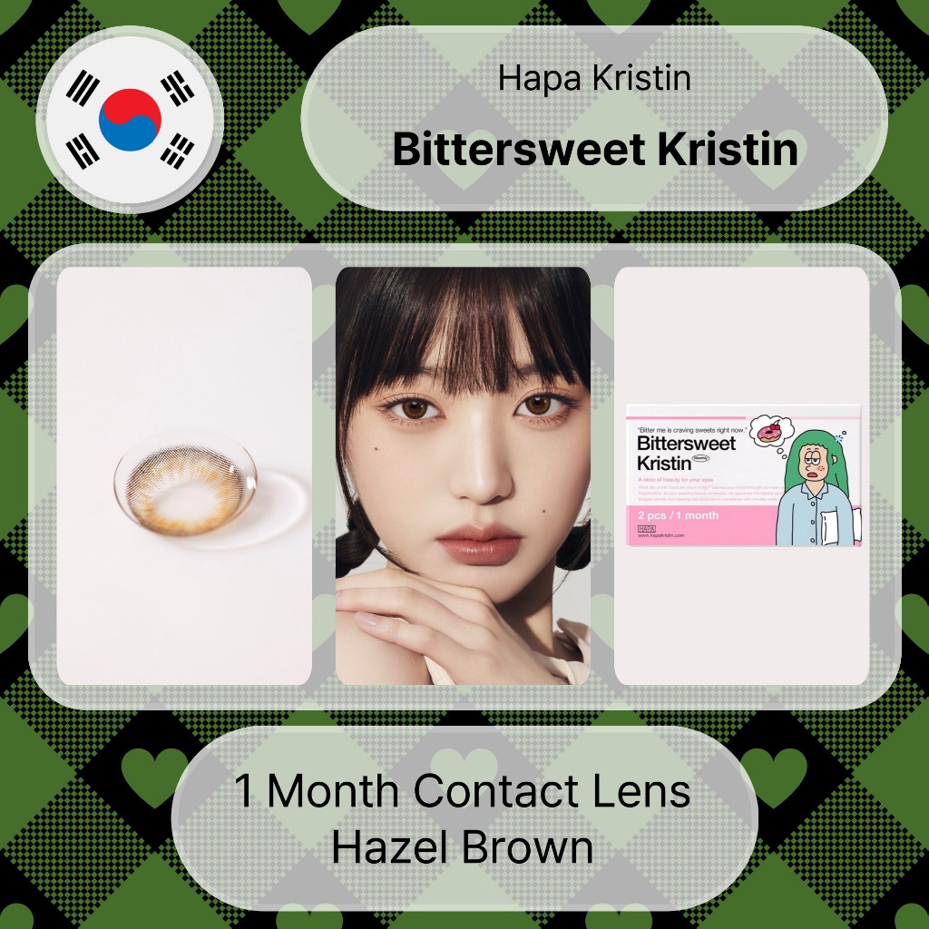 Hapa Kristin Bittersweet Hazel Brown คอนแทคเลนส์รายเดือน 2P