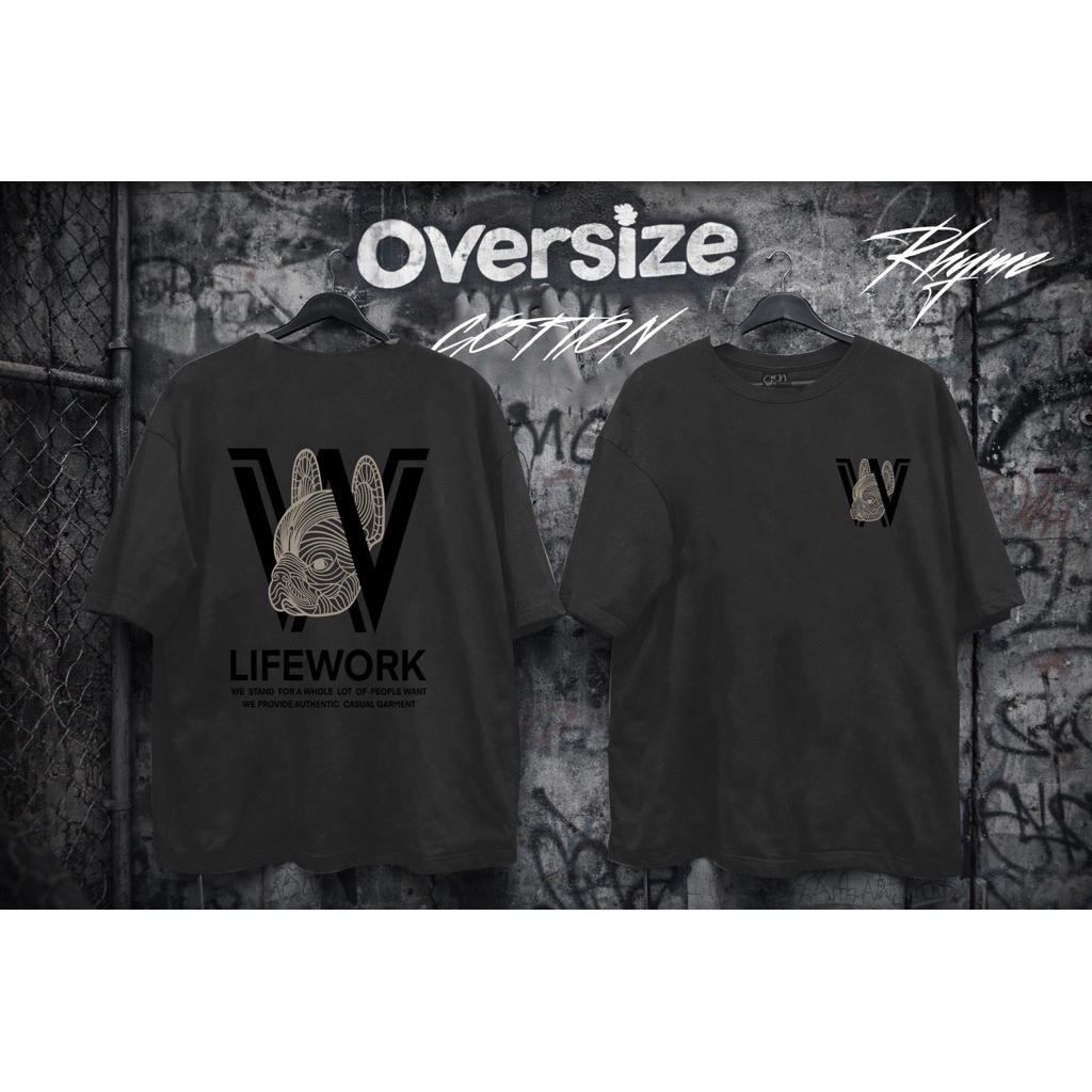 (DW) เสื้อยืดแนวสตรีท มีให้เลือกหลายไซส์ ผ้าคอตตอน100%