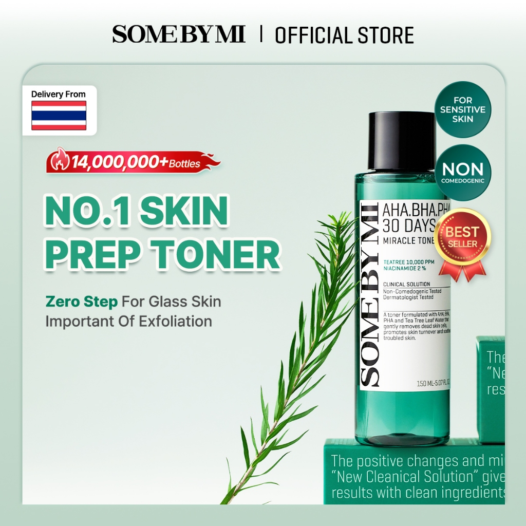 SOME BY MI AHA.BHA.PHA 30 Days Miracle Toner [30ml/150ml], โทนเนอร์ปรับสภาพผิว, การดูแลปัญหาสิว