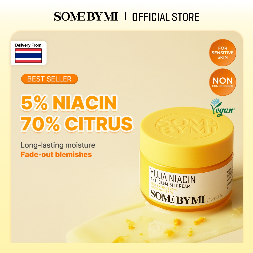 SOME BY MI Yuja Niacin Anti-Blemish Cream [60g], ลดรอยสิว,  ครีมเพิ่มความชุ่มชื้น
