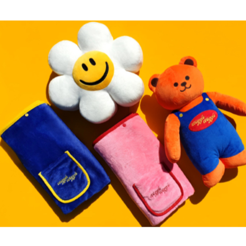 Wiggle Wiggle ผ้าห่มเบาะ 2-in-1 | ผ้าห่มสักหลาดนุ่มงีบหลับและหมอนน่ารัก/ผ้าห่มงีบหลับสํานักงานแสนสบา