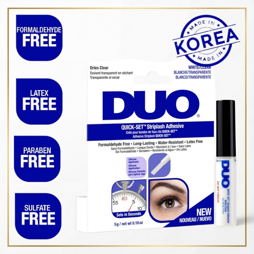 DUO Quick-Set Lash Adhesive Clear – fast-dry lash hold | กาวกรีดใส กาวติดเส้น