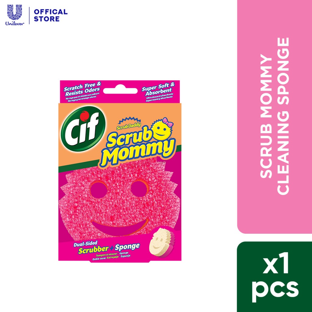 ฟองน้ําครัว Cif Scrub Mommy ฟองน้ําสีชมพู