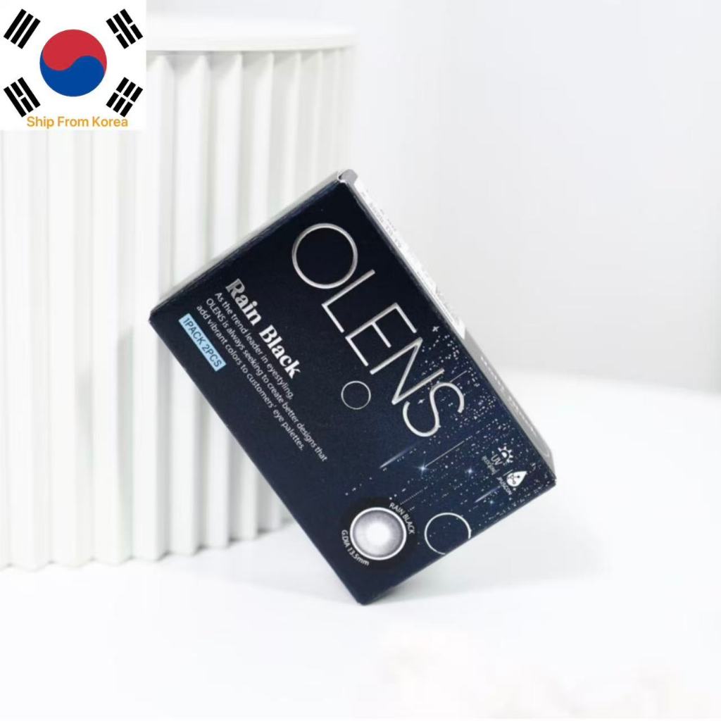 OLENS RAIN BLACK 2P คอนแทคเลนส์ เลนส์เกาหลี เลนส์