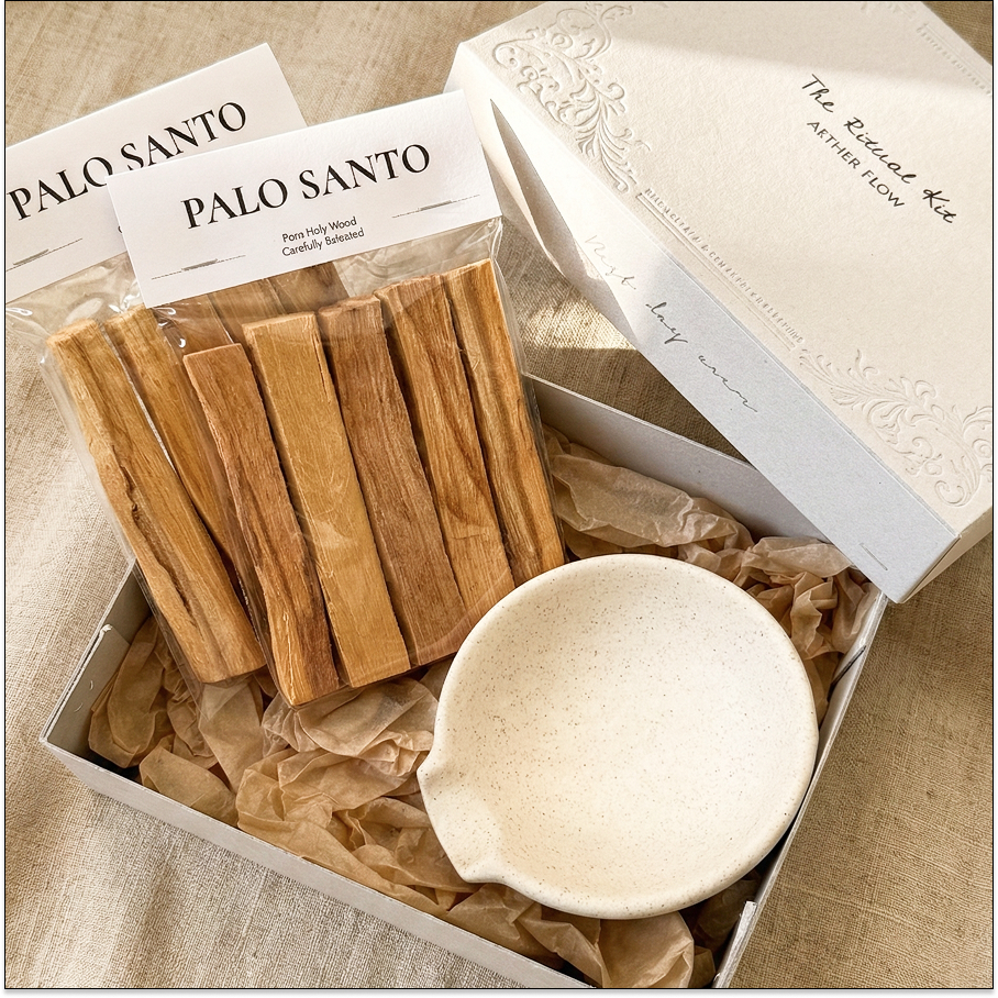 AETHER FLOW คุณภาพสูง Palo Santo Sticks ผู้ถือ Peru Origin การทําสมาธิ Purifying