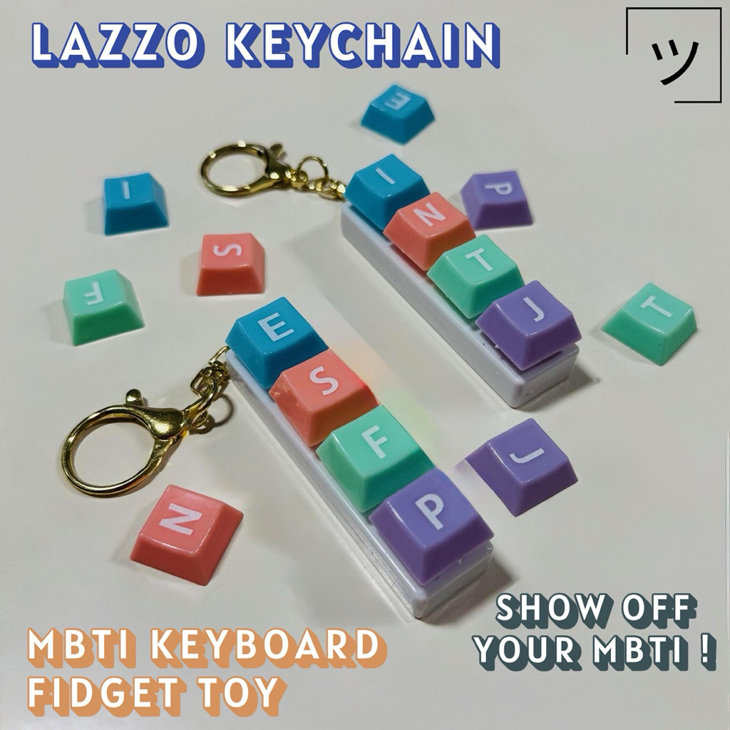 DIY MBTI บุคลิกภาพคีย์บอร์ดของเล่นอยู่ไม่สุข + พวงกุญแจแสดงวันนี้ MBTI ของคุณ!
