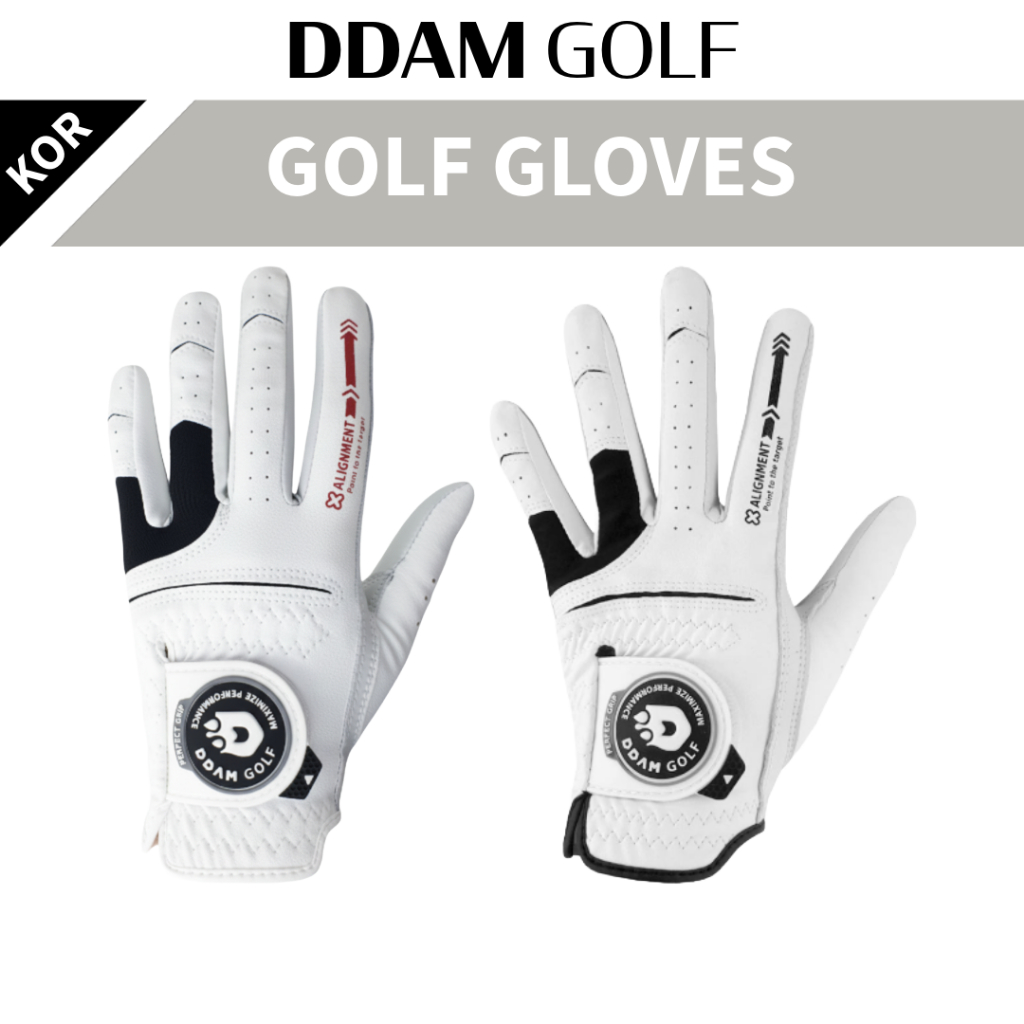 [Korea Direct] DDAM GOLF ถุงมือกอล์ฟหนังแท้พรีเมียมมือซ้าย สำหรับผู้ชายและผู้หญิง