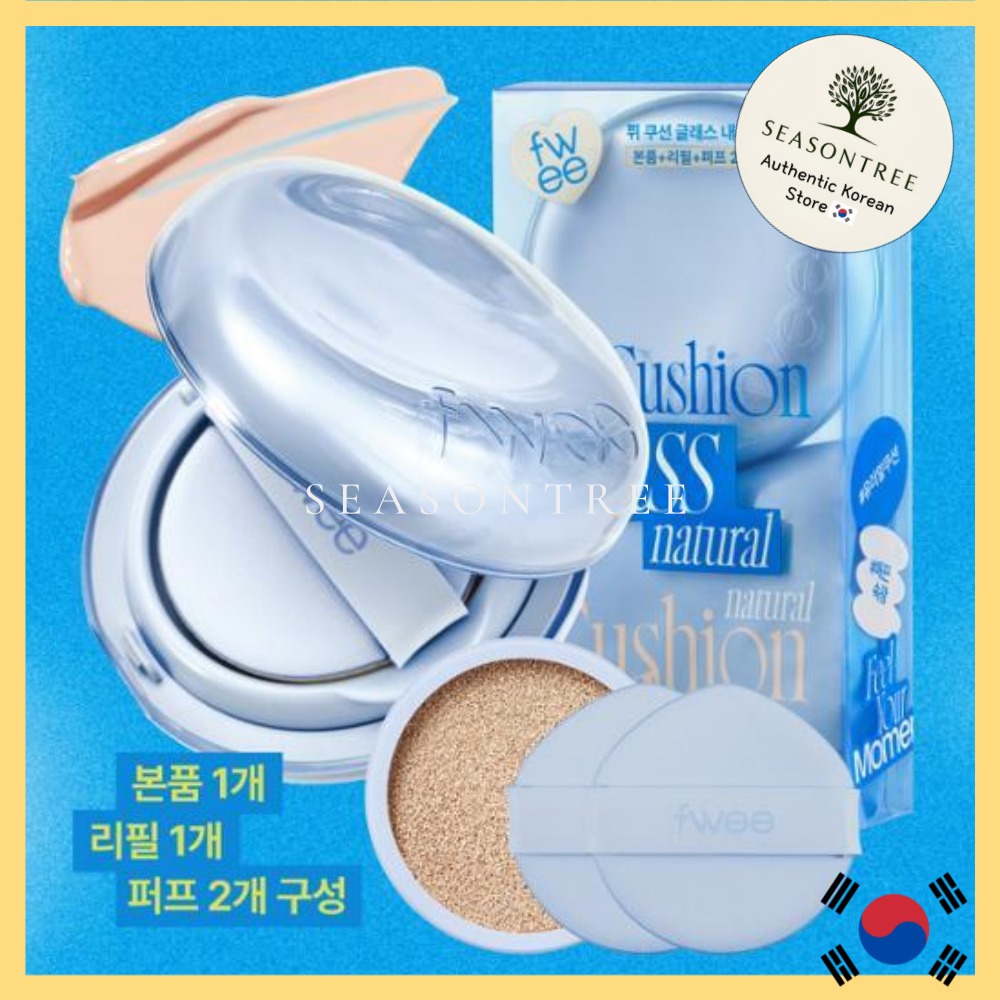 [Fwee] Cushion Glass Natural Set – 5 สี + ซองรีฟิล + พัฟ 2 ชิ้น