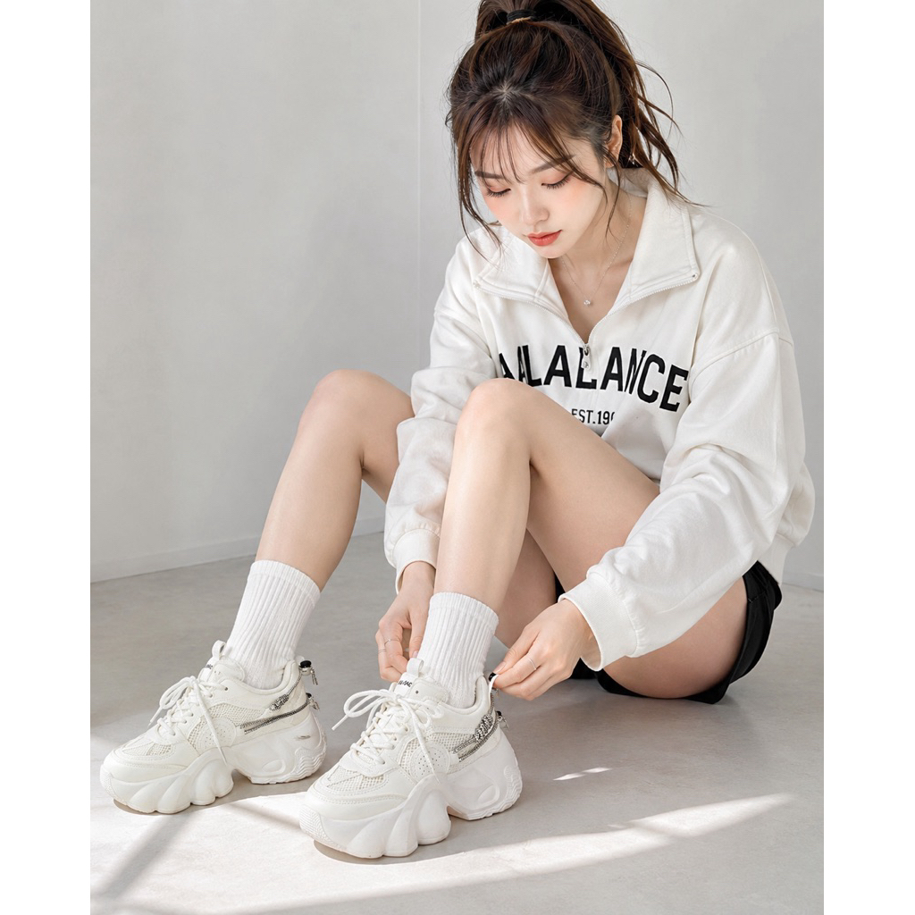 Iรองเท้าแฟชั่นสีขาว Fahsion Sneaker แบรนด์ VILLAINS SF