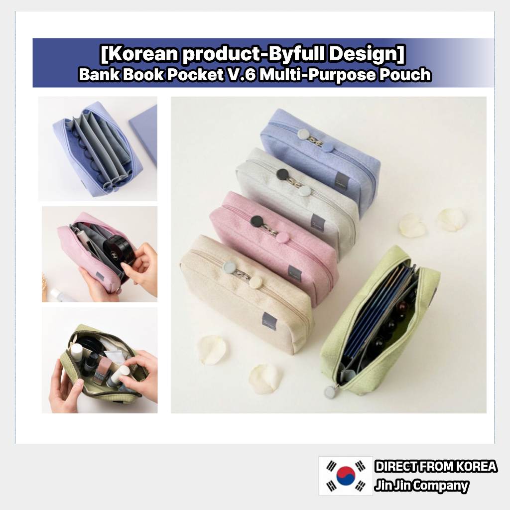 [By.full Design] กระเป๋าสมุดธนาคาร V.6 กระเป๋าอเนกประสงค์ | กระเป๋าสตางค์เครื่องสําอางและเดินทาง | ผ
