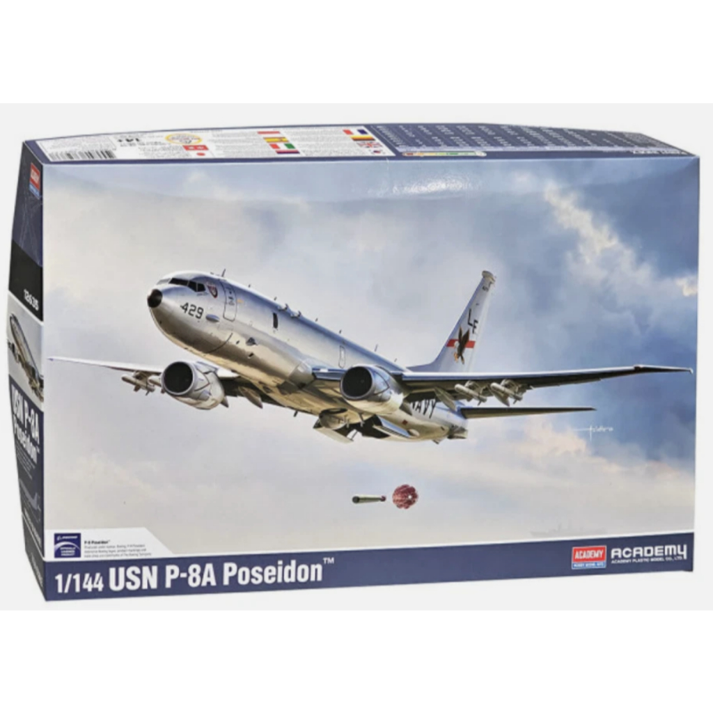 1/144 USN P-8A POSEIDON Maritime เครื่องบินลาดตระเวน ชุดโมเดล #12635 เวอร์ชั่นเกาหลีของสถาบันการศึกษ