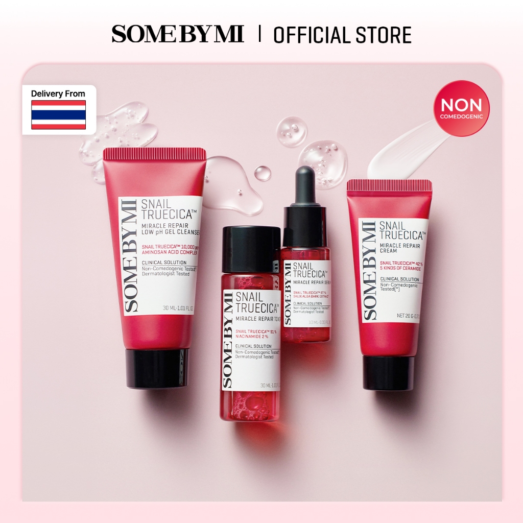 SOME BY MI Snail Truecica Miracle Repair Starter Kit [30ml+10ml+30ml+20g], ดูแลรอยสิว, ลดการระคายเคือง