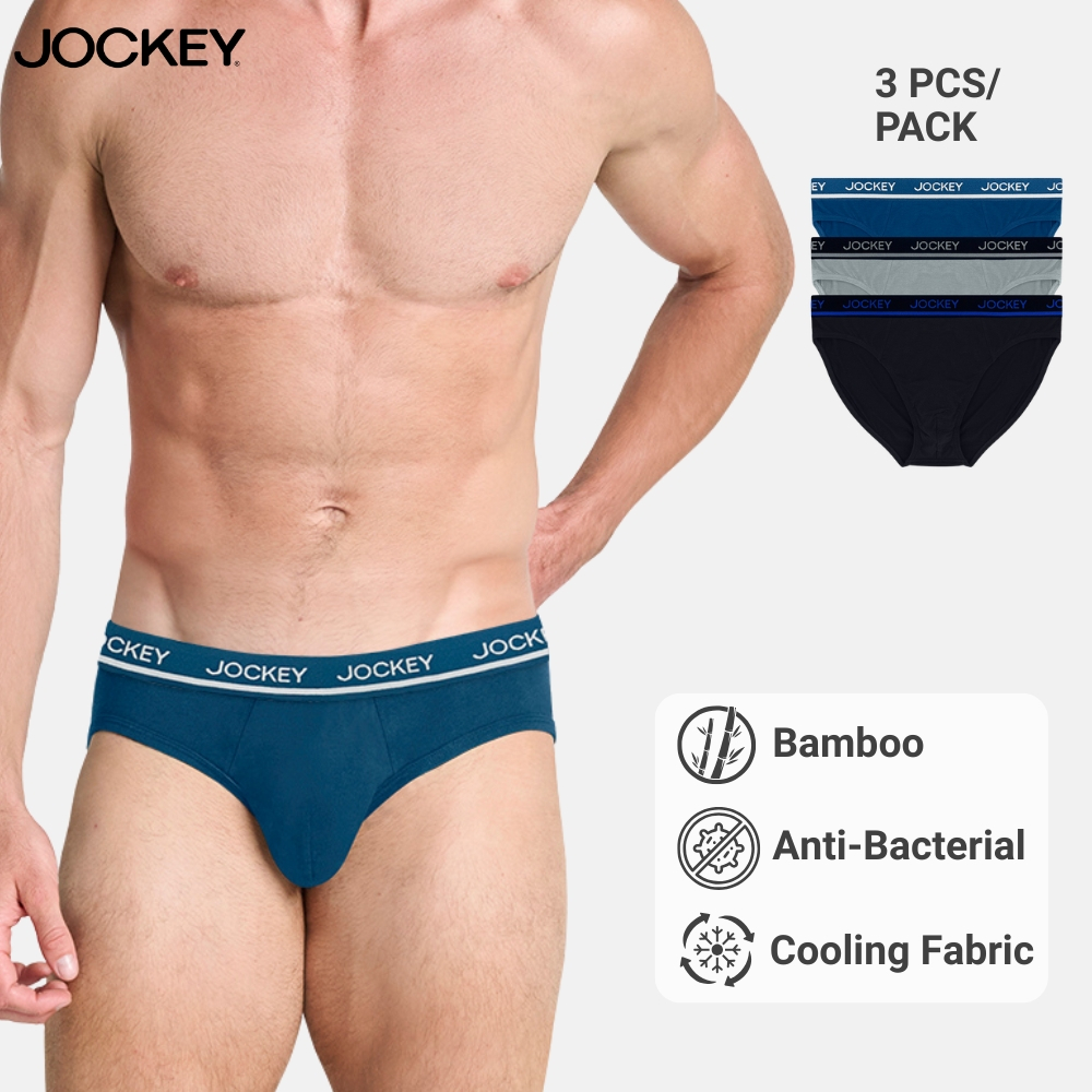 Jockey 3 ชิ้นผู้ชาย Mini Briefs Bamboo Elastane Basic JMB409499