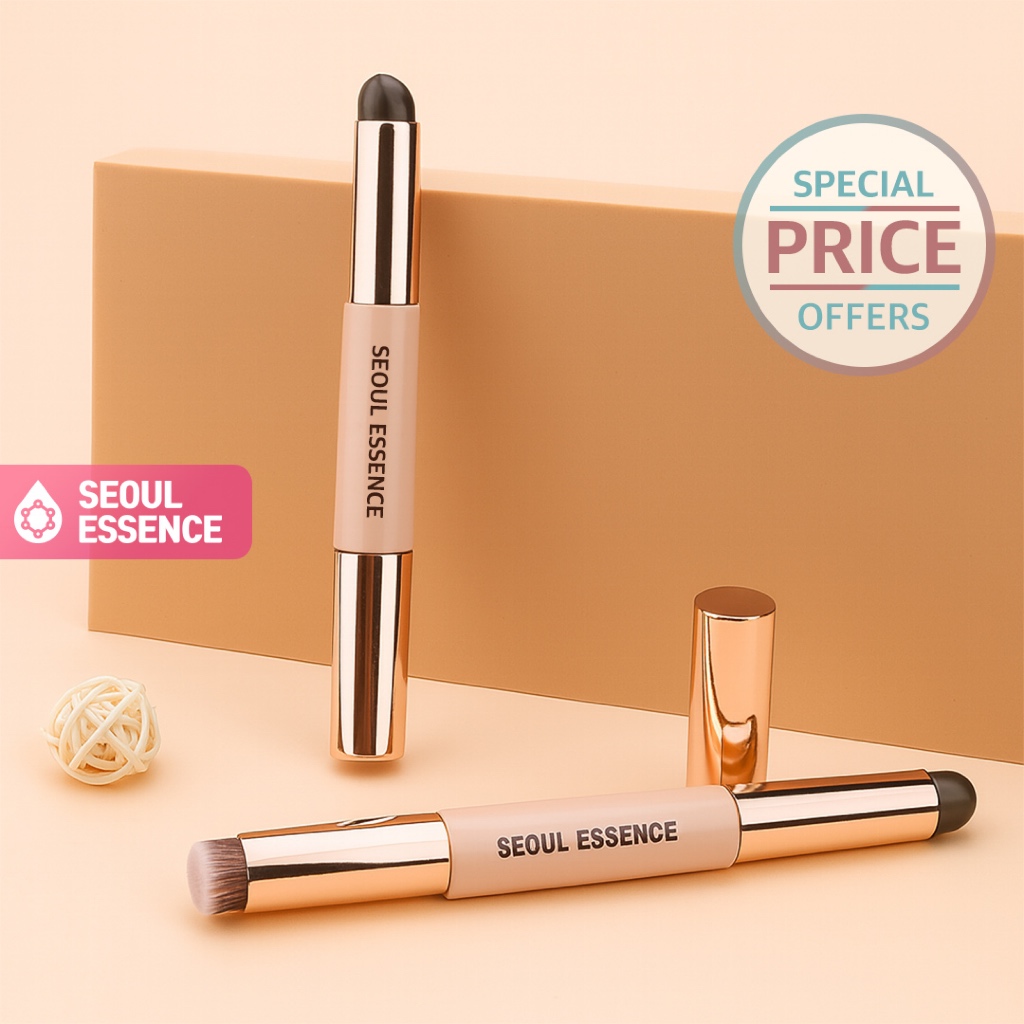 SEOUL ESSENCE Dual Smudge Lip Brush – Precision Lip Shaper, Soft Blender, Hygienic Applicator