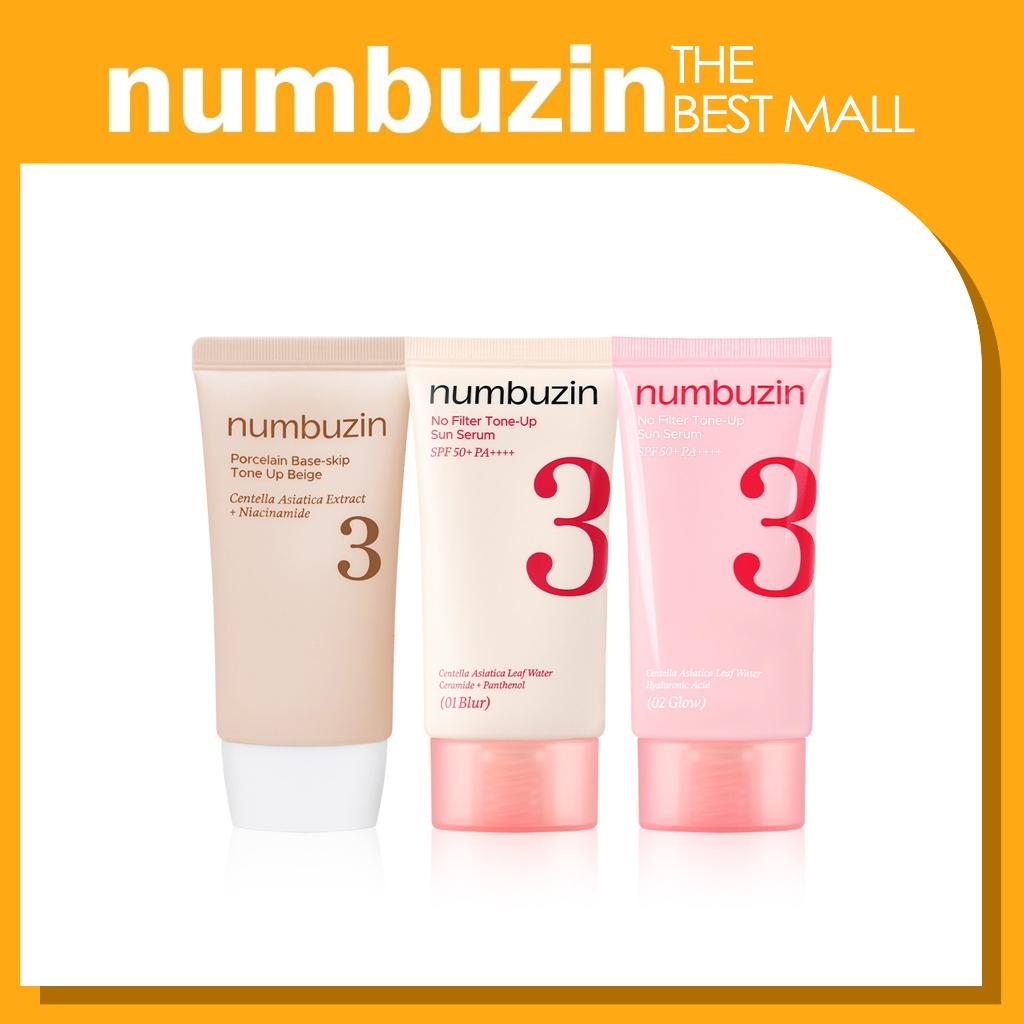 [NUMBUZIN] No.3 Porcelain Base-skip Tone Up Beige 50ml / Renewal No.3 No Filter Tone Up Sun Serum SP