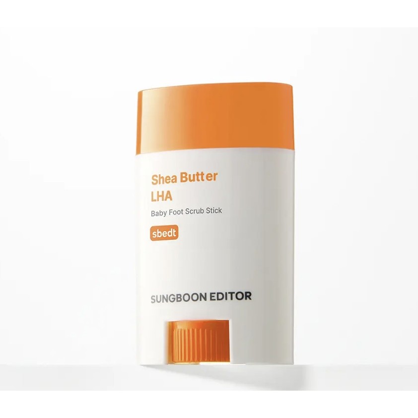 [2-Step Exfoliaation & Odor Care] SUNGBOON EDITOR Shea Butter LHA Baby Foot Scrub Stick 20g (LHA + S