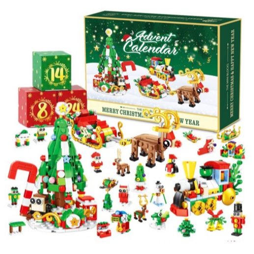 KC Certified Christmas Advent Calendar Kids Building Block Toy Set (2026), 24 ชิ้น