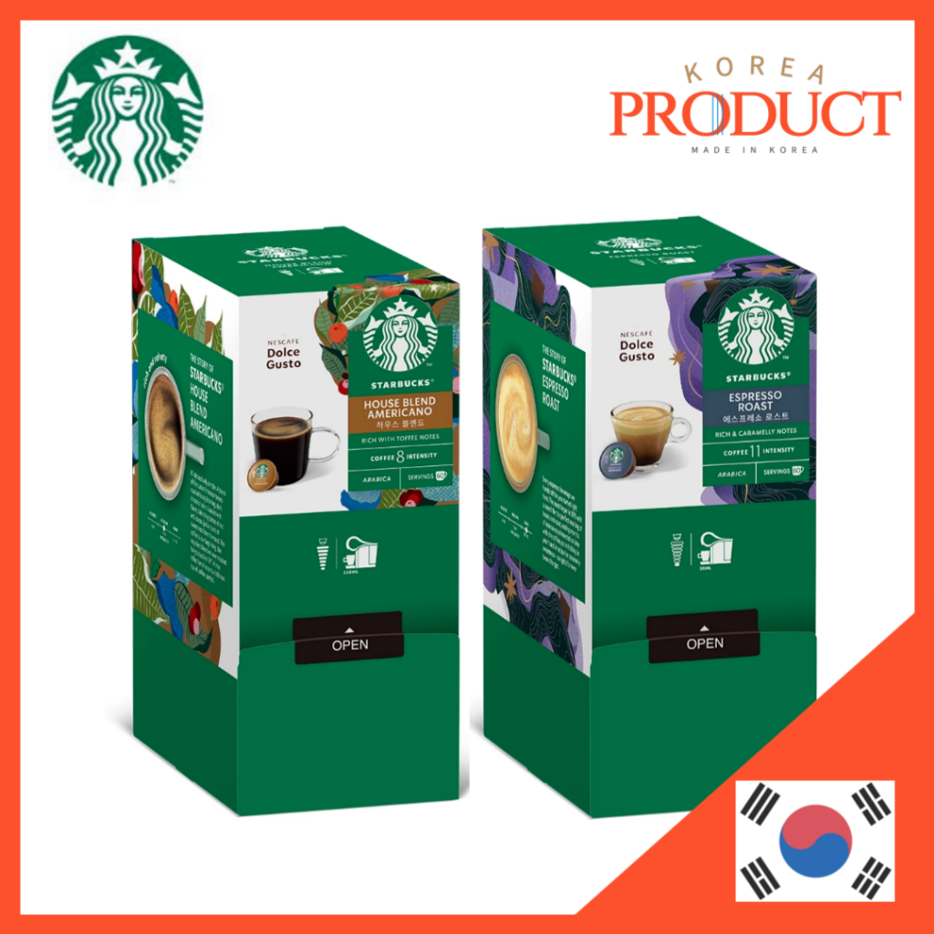 STARBUCKS Starbucks by Nescafe Dolce Gusto 60 แคปซูล (เอสเปรสโซ โรสต์, เฮ้าส์เบลนด์) แคปซูลที่ใช้ร่ว