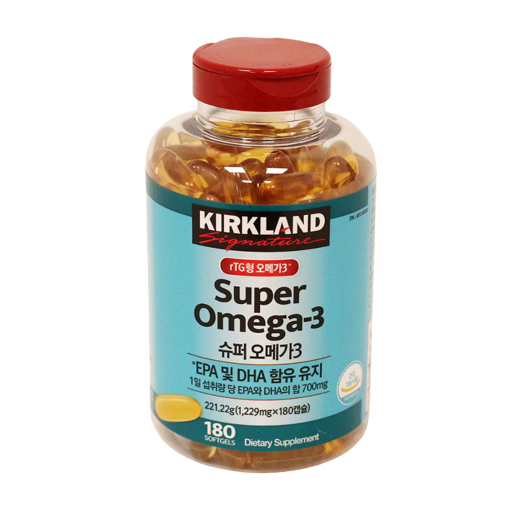 Kirkland Super Omega-3 r-TG Fish Oil 1300mg (330/180 ซอฟท์เจล) | EPA DHA ดูดซึมสูง