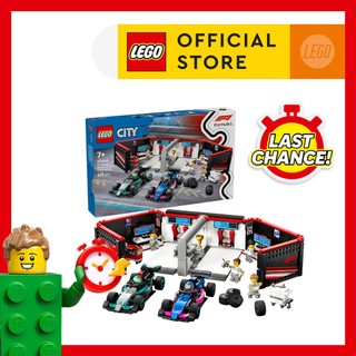LEGO City 60444 F1 Garage & Mercedes-AMG & Alpine Cars (678 Pieces)