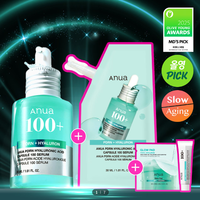 Anua PDRN Hyaluronic Acid Capsule 100 Serum 30mL วางแผน (+30mL Refill Pack)